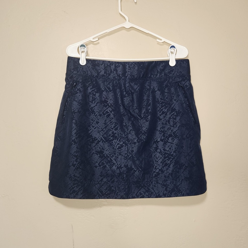 Orvis Navy Blue Pull On‎ Skort Golf Tennis Womens Size Large With Pockets